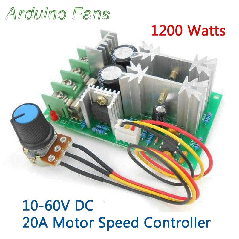 Details about   DC10-60V 20A DC Motor Speed Regulator High Power Drive Module PWM Controller 
