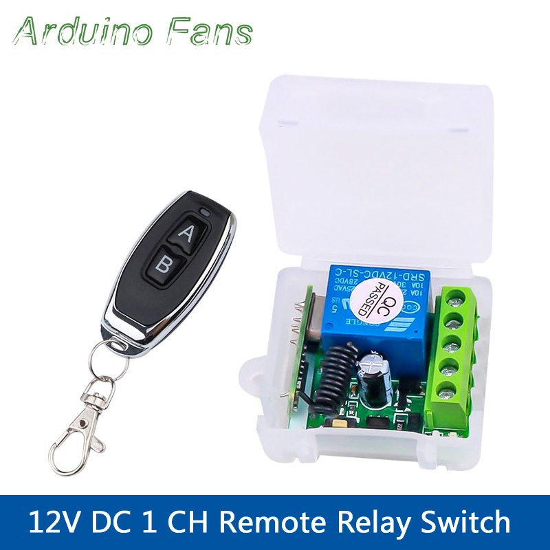DC12V 433MHz Wireless 1-CH Remote Control Switch Relay Module Kit 
